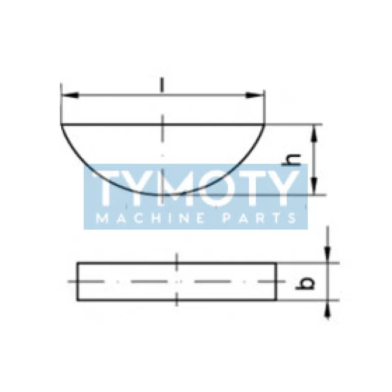 Pero Woodruffovo DIN 6888 3x3,7