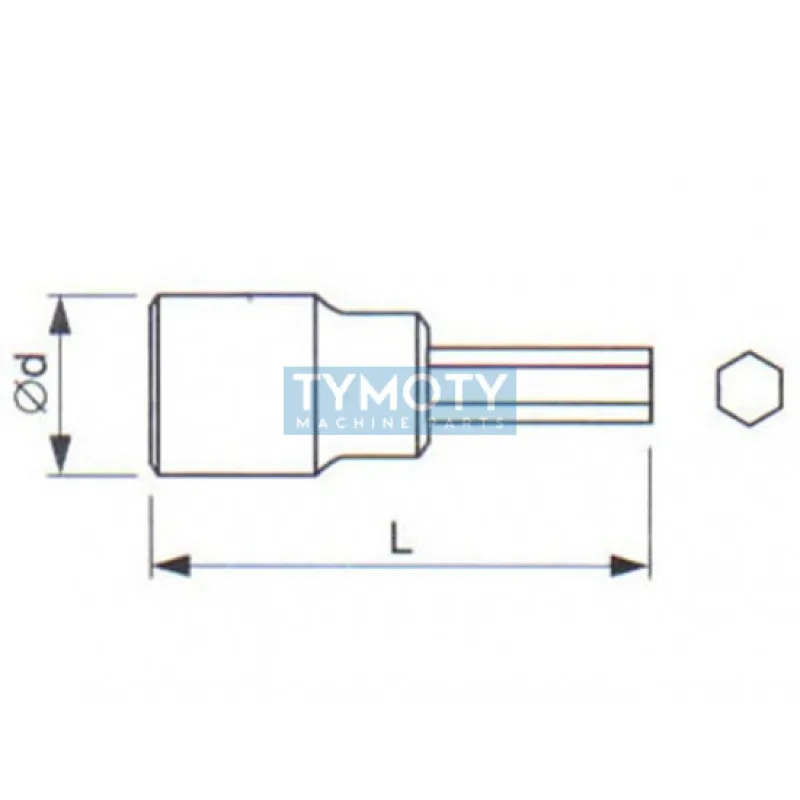 Hlavica zástrčná 1/2", IMBUS, dĺžka 55 mm, TONA EXPERT HL, E031907-10