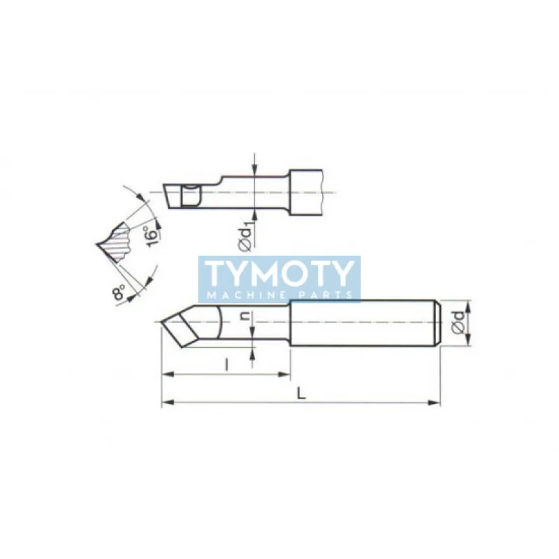 Sústružnícky nôž revolverový rohový, 223940, 20x125 mm