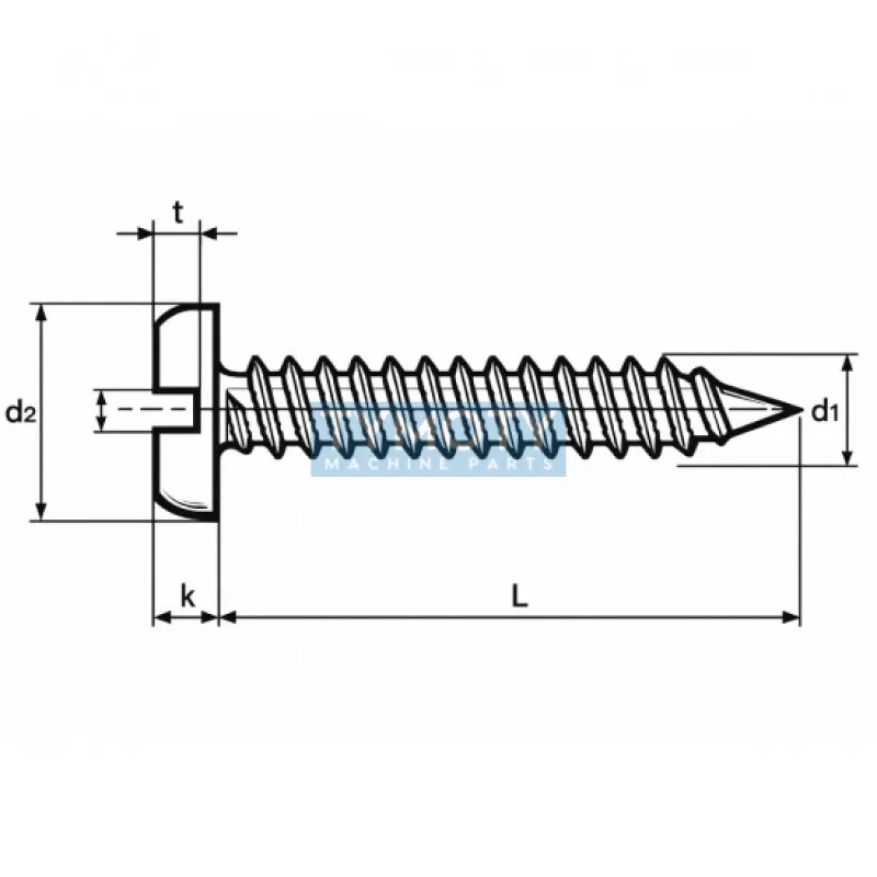 Skrutka samorezná s drážkou DIN 7971C 2,9x16 pozink