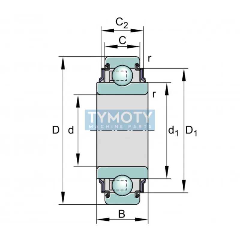 INA 210-XL-KRR upínacie ložisko, valcový povrch