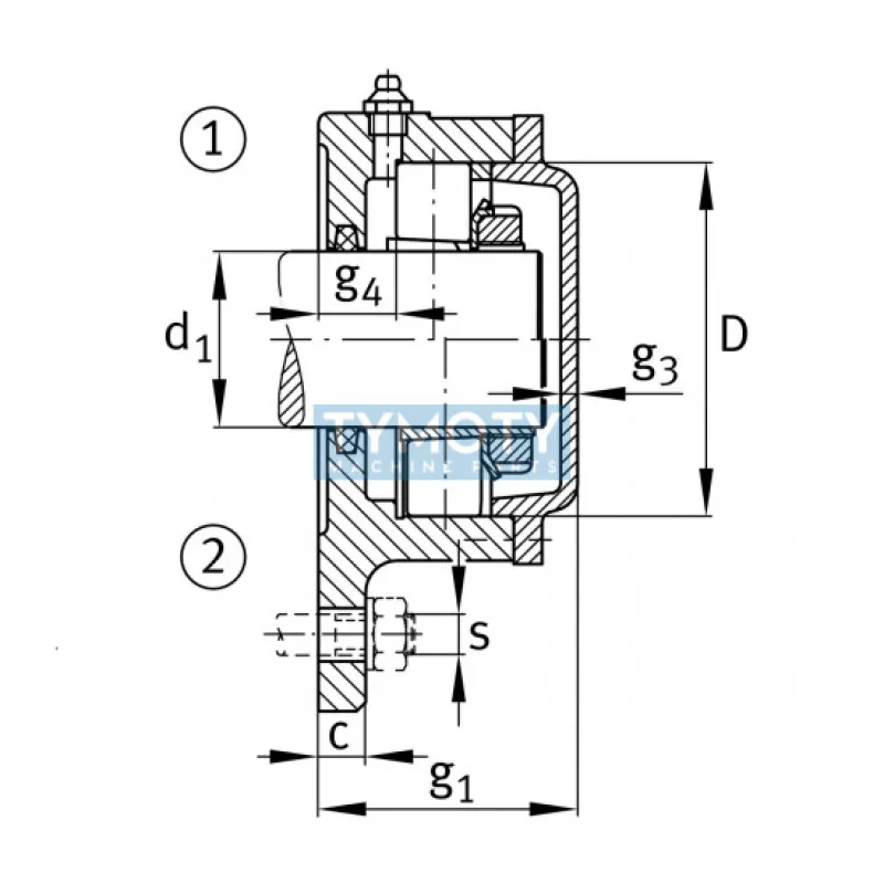 FAG F11208 ložiskové teleso
