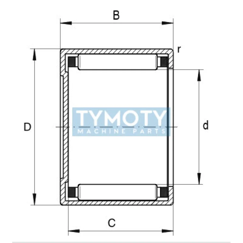 NKE BK 3038 ihlové ložisko s lisovaným puzdrom