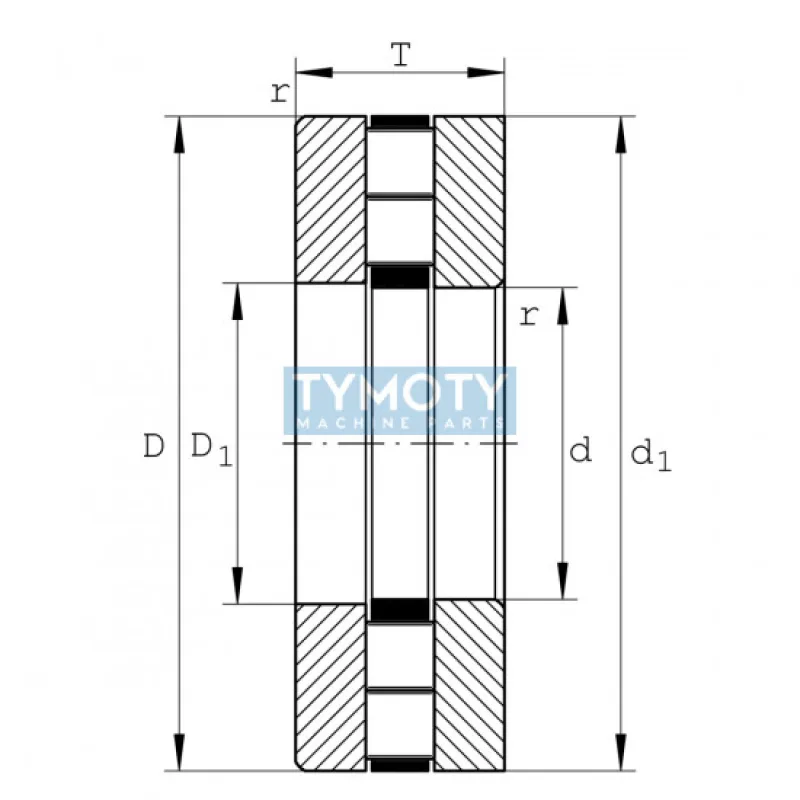 INA 89414-TV axiálne valčekové ložisko