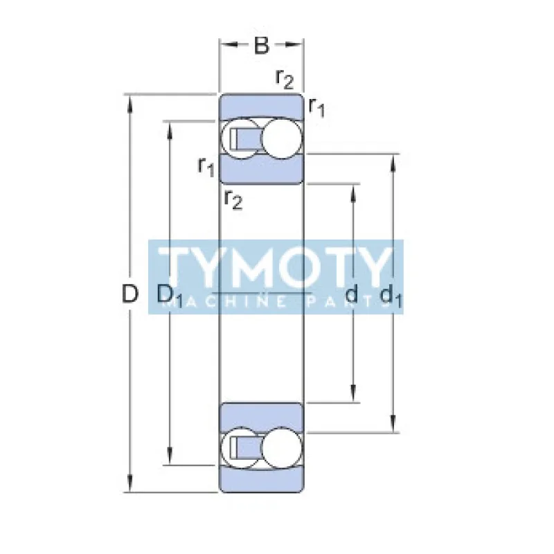 SKF 1206 EM naklápacie guľkové ložisko