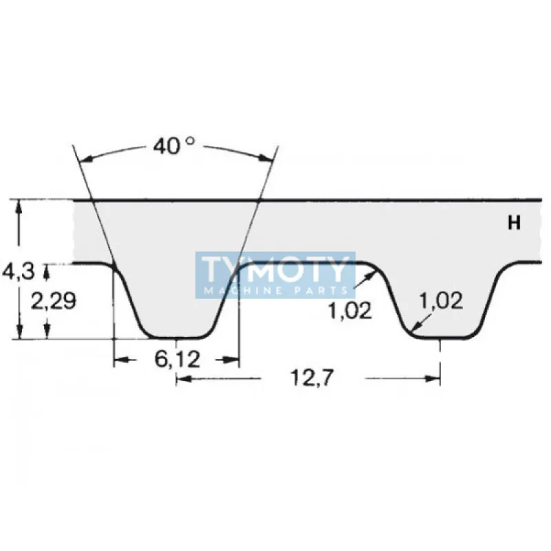 Remeň ozubený 830 H 075 (19,05 mm) optibelt ZR