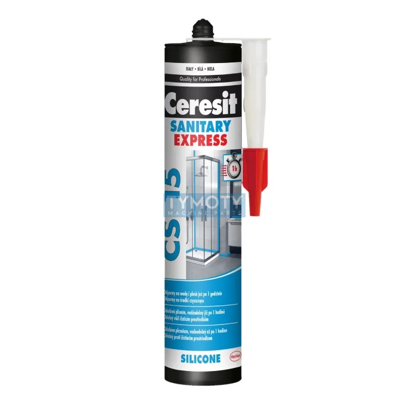 Ceresit CS 15 Express Sanitary - 280 ml expresný sanitárny silikón biely