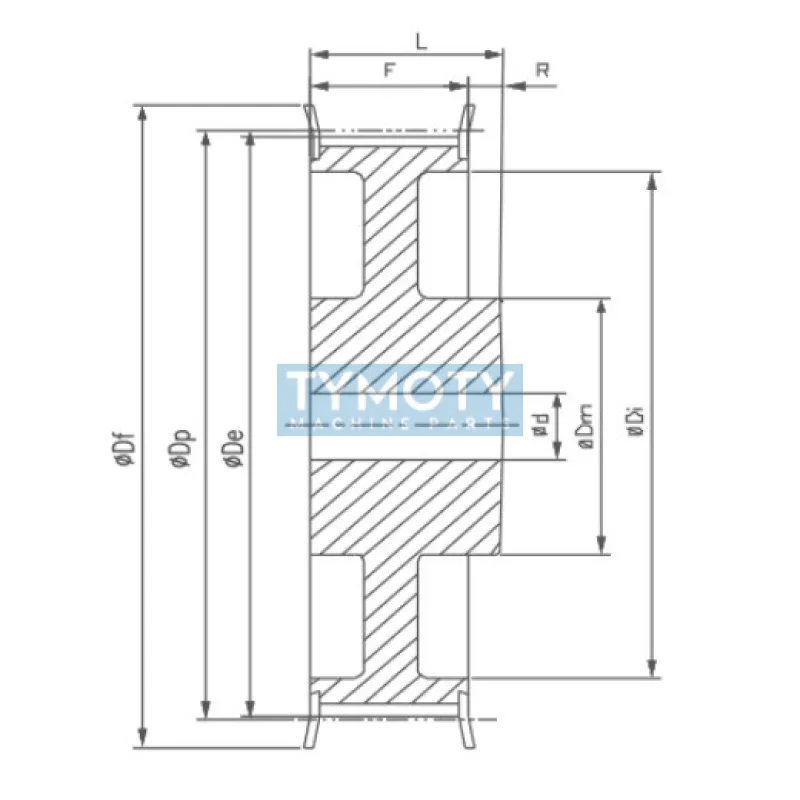 Remenica 44 L 075 optibelt ZRS s predvŕtanou dierou