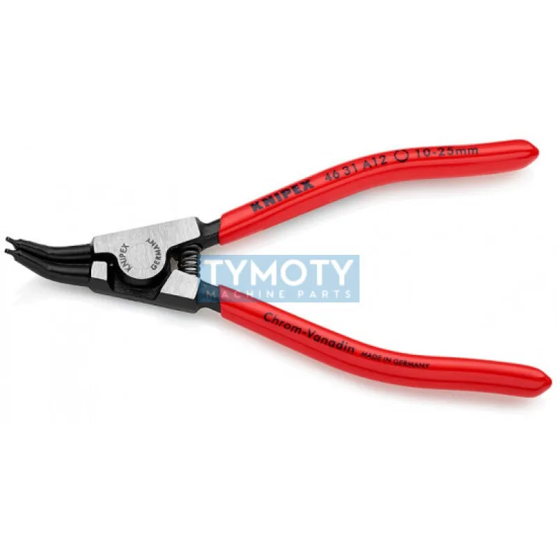 KNIPEX 46 31 A12 Kliešte pre vonkajšie poj. krúžky 10-25 mm, zahnuté 45 ° pot. plastom, fosfátované