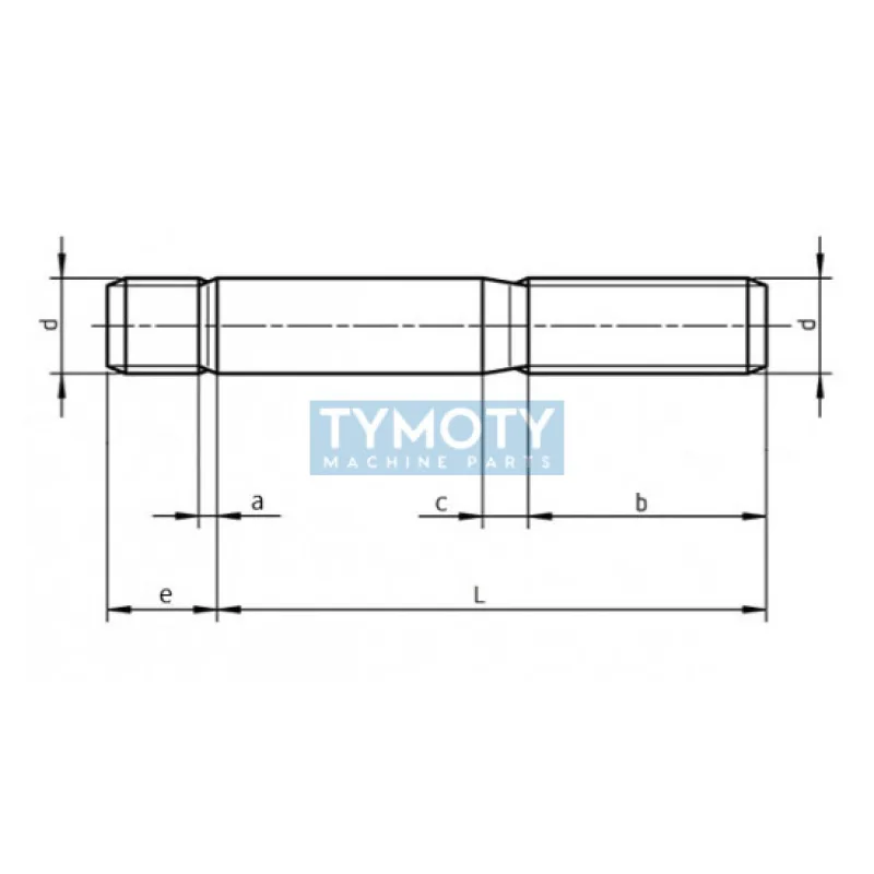Skrutka závrtná do ocele DIN 938 M20x90 8.8 pozink