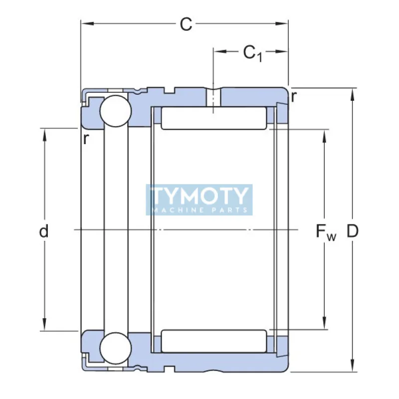 SKF NX 30 ihlové ložisko kombinované