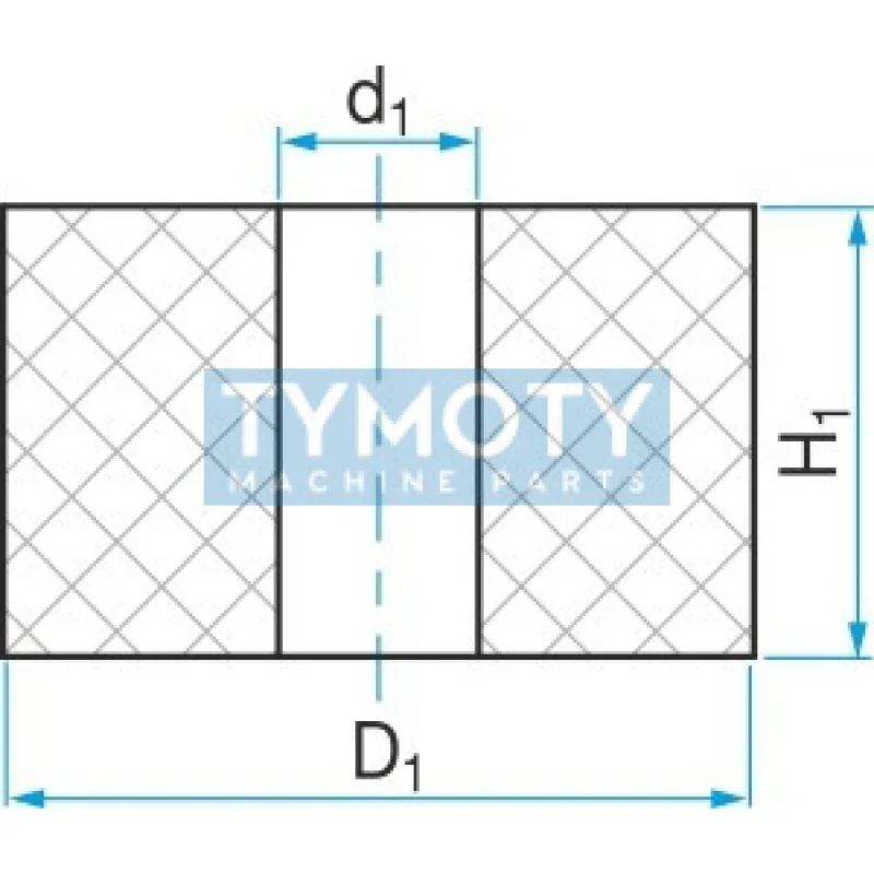 Silentblok - valcová pružina priechodný typ GP 50x10/40