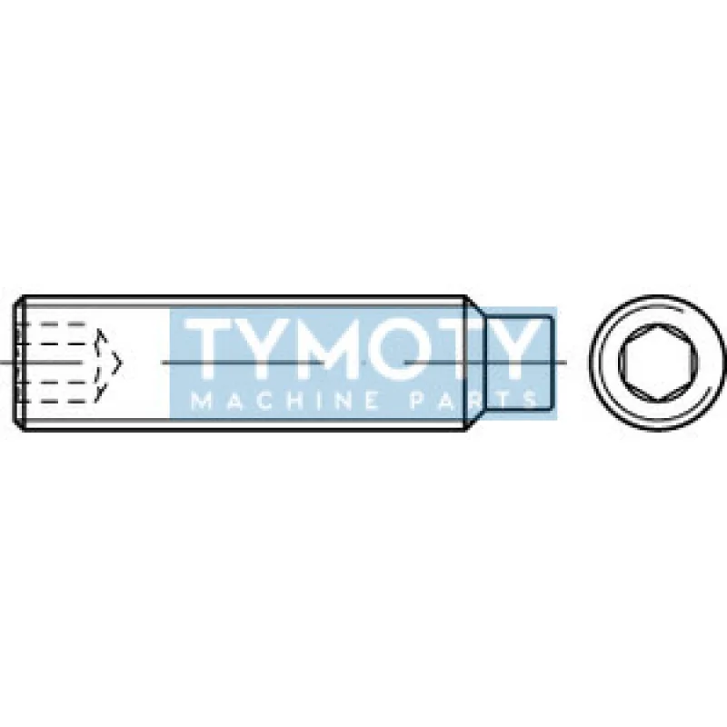 Skrutka stavacia s čapíkom-inbus DIN 915 M3x3