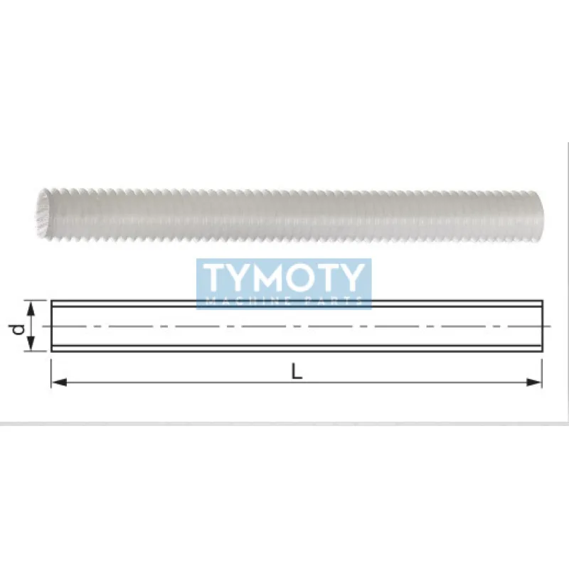 Závitová tyč DIN 976 M20x1000 plast PA
