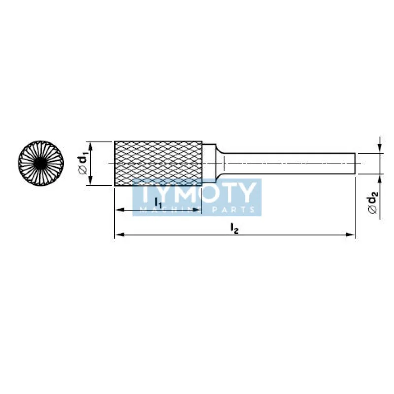 Technická fréza tvrdokovová, valcová s čelným britom, FREZA, B0618x06