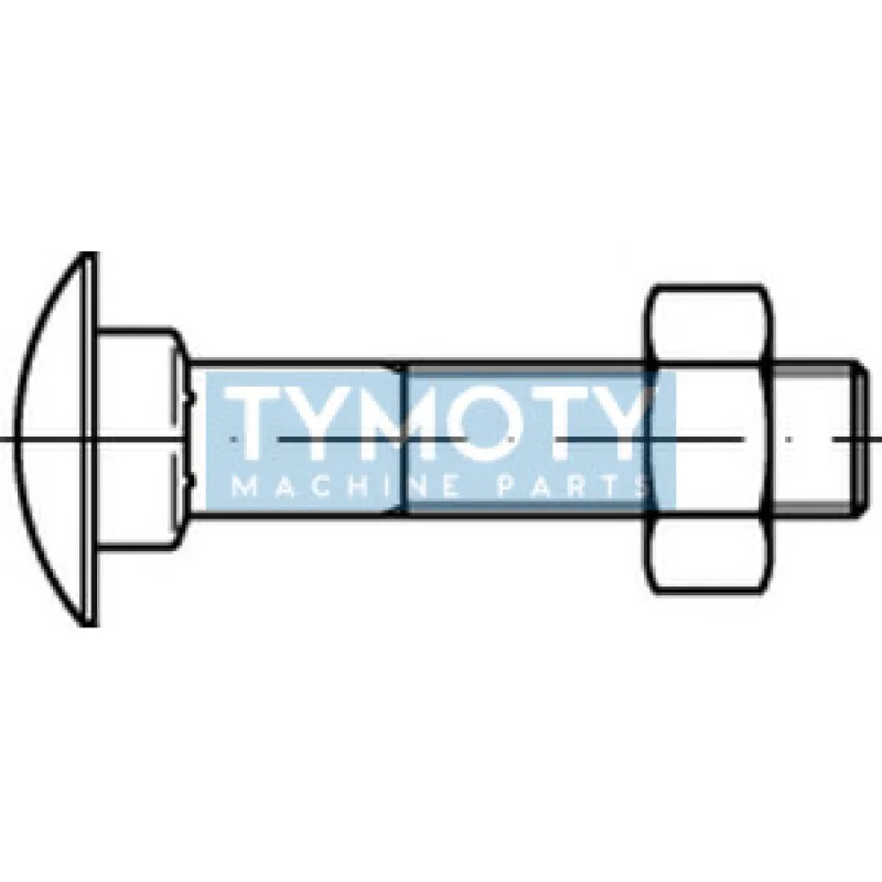 Skrutka vratová DIN 603 M16x160 4.6 pozink