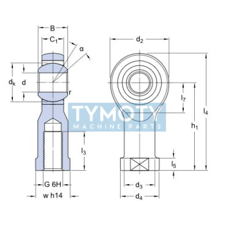 SKF SIKAC 5 M (GIKR 05-PB) kĺbová hlavica