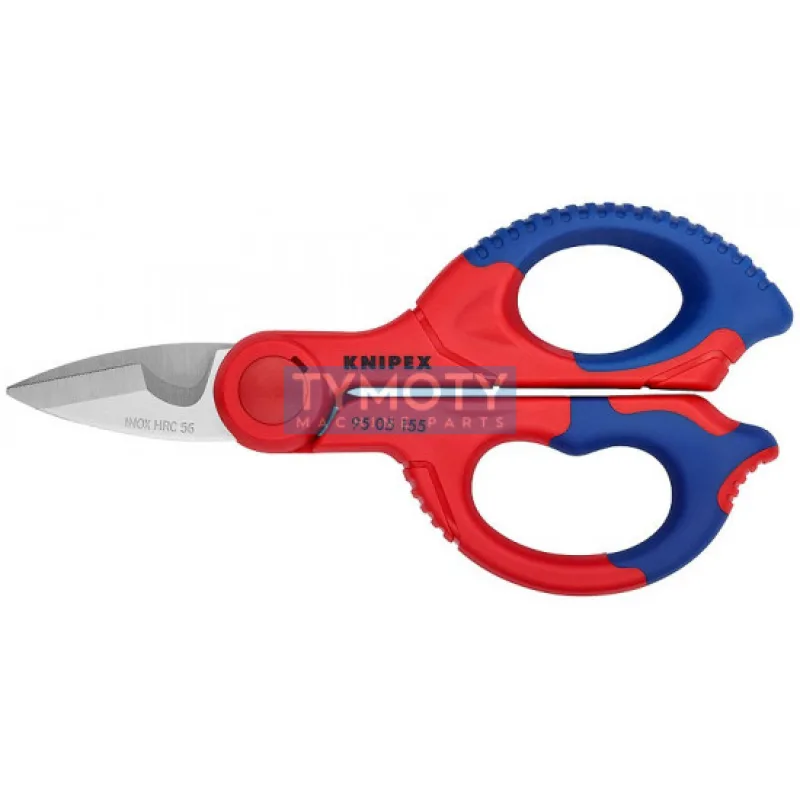 KNIPEX 95 05 155 SB Elektrikárske nožnice, viacsl. návleky zosilnené skleným vláknom 155 mm
