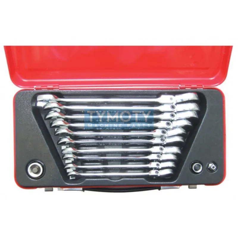 Sada kľúčov račňové s kĺbom a adaptérmi-10-19 mm 13.dielna sada Kennedy