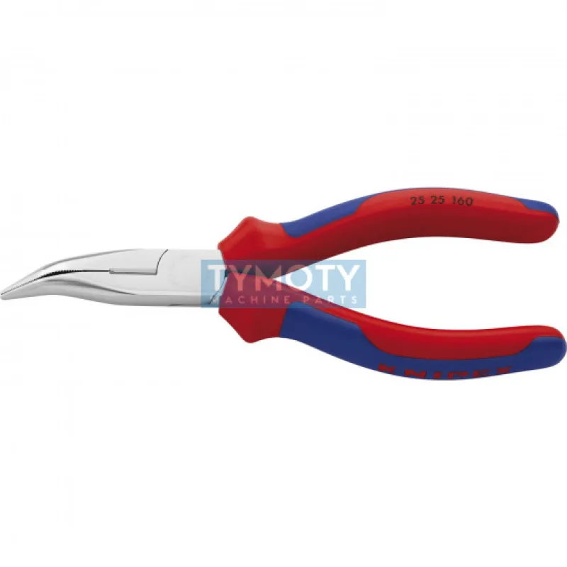 KNIPEX 25 25 160 Kliešte polguľaté zahnuté 40° s ostrím 160 mm
