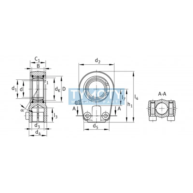 INA GIHRK 110-DO-A kĺbová hlavica