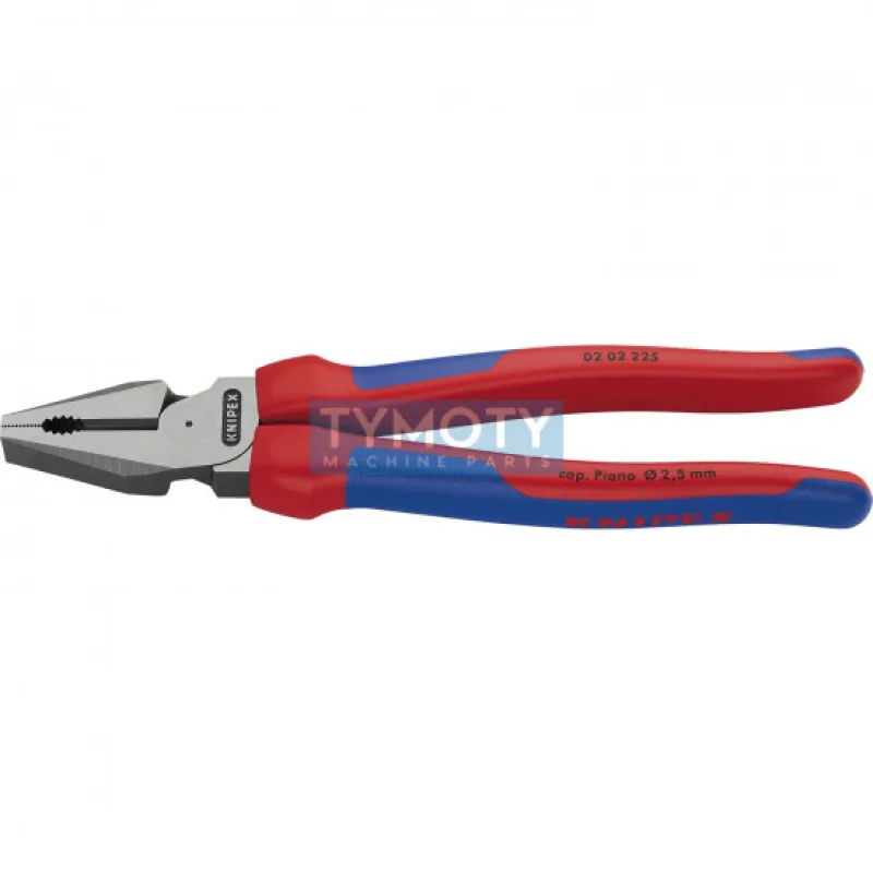 KNIPEX 02 02 225 Silové kombinované kliešte, viacsl. návleky, fosfátované na čierno / leštené, 225 mm