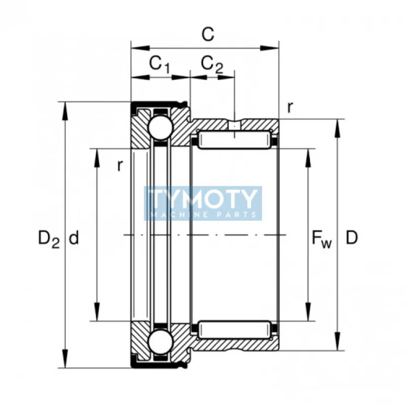 NKE NKX 50 Z ihlové ložisko / axiálne guľkové ložisko