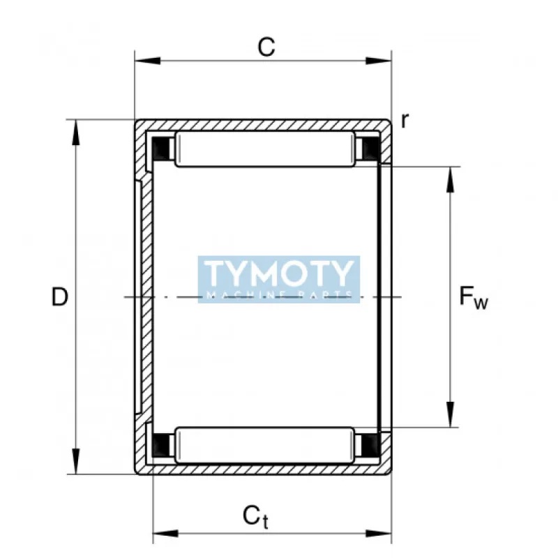 INA BK 0910 ihlové ložisko s lisovaným puzdrom