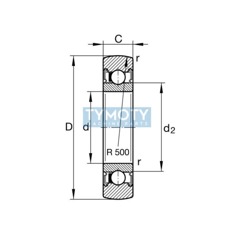 INA LR 6002-2RSR ložisková kladka