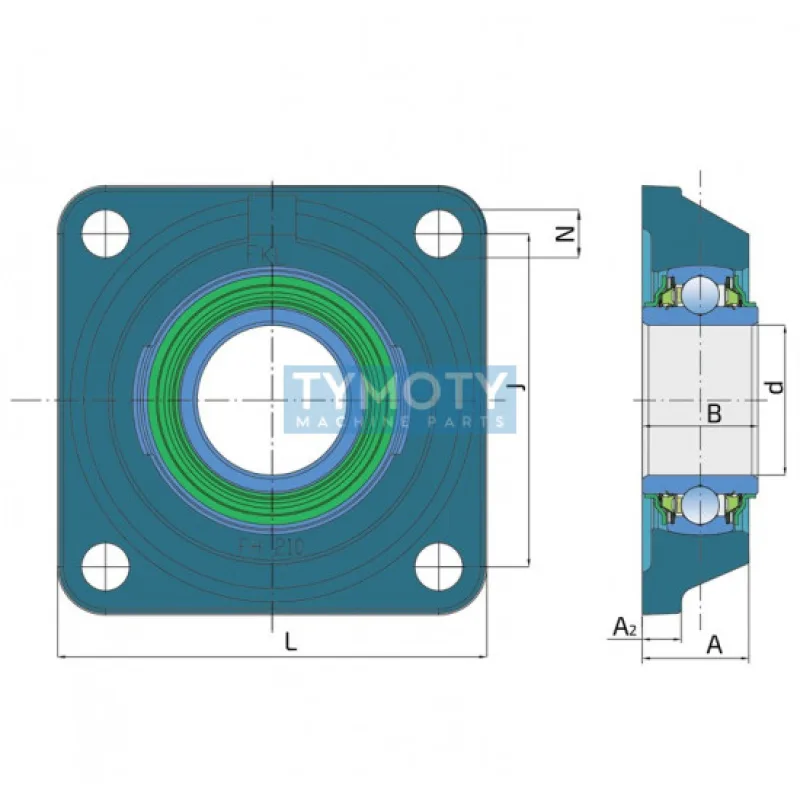 FKL LSQFH 210 2PB.H ložisková jednotka