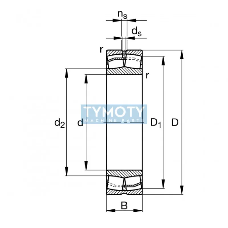 FAG 22216-E1-XL-K-H40 súdečkové ložisko bez mazacej drážky