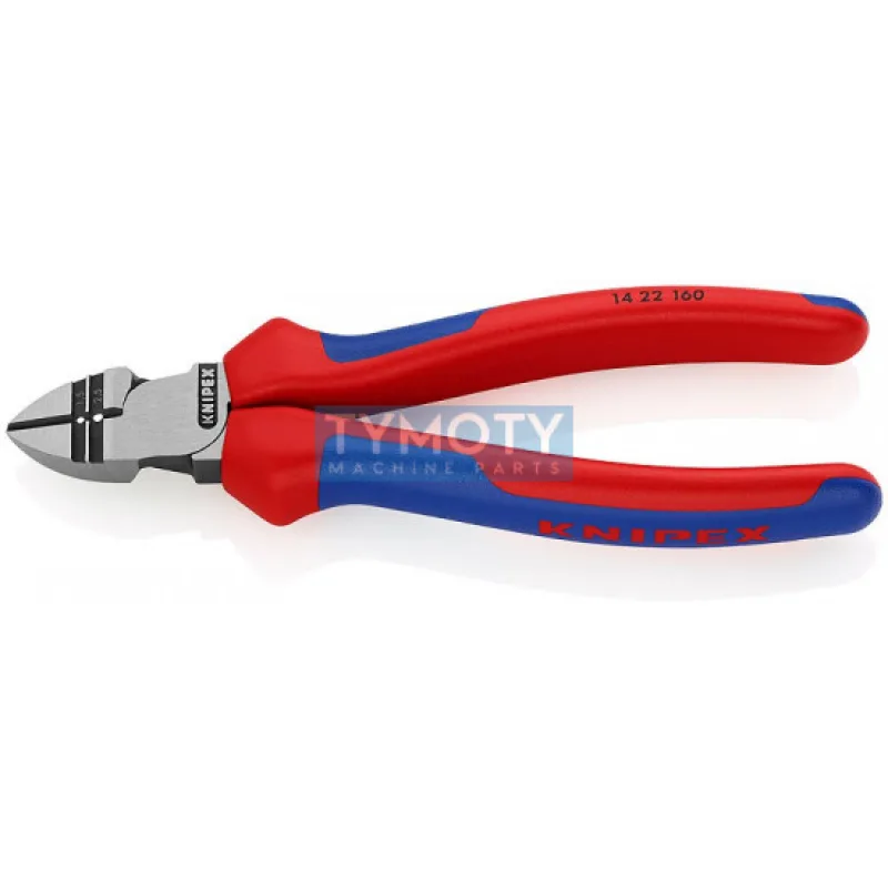 KNIPEX 14 22 160 Bočné odizolovacie kliešte, viaczložkové návleky, fosfátované na čierno