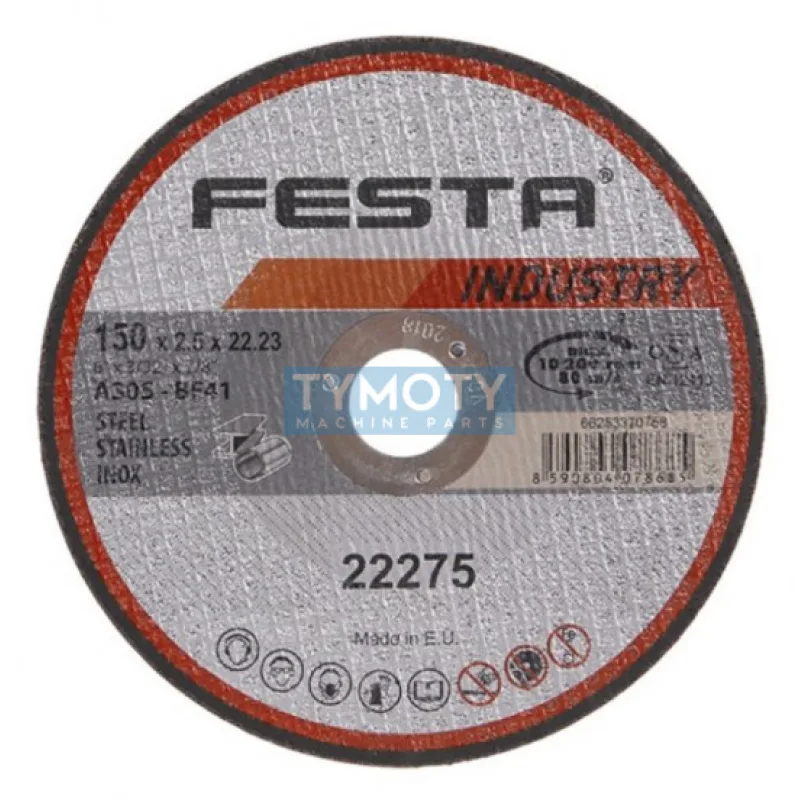 Rezný kotúč na kov 150x2,5x22,2 rovný INDUSTRY, FESTA 22275
