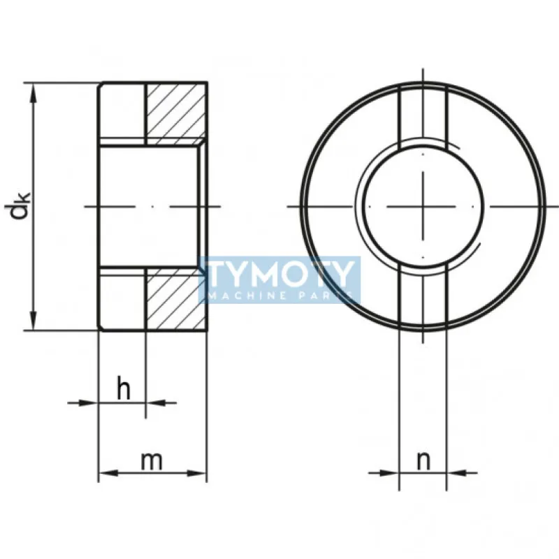 Matica valcová s drážkou DIN 546 M5 nerez A2
