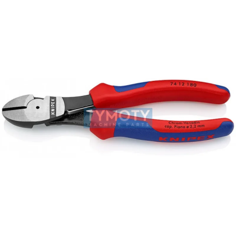 KNIPEX 74 12 180 Silové bočné štiepacie kliešte, viaczložkové návleky, fosfátované na čierno 160 mm