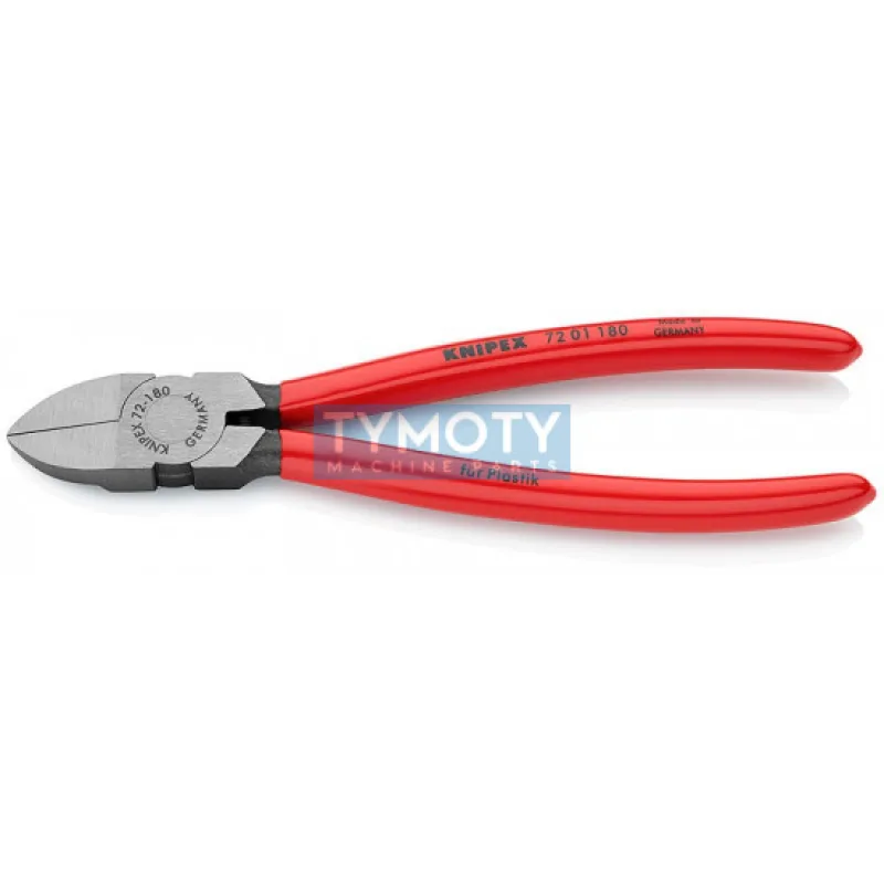 KNIPEX 72 01 180 Bočné štiepacie kliešte na umelú hmotu, plastové návleky, 180 mm