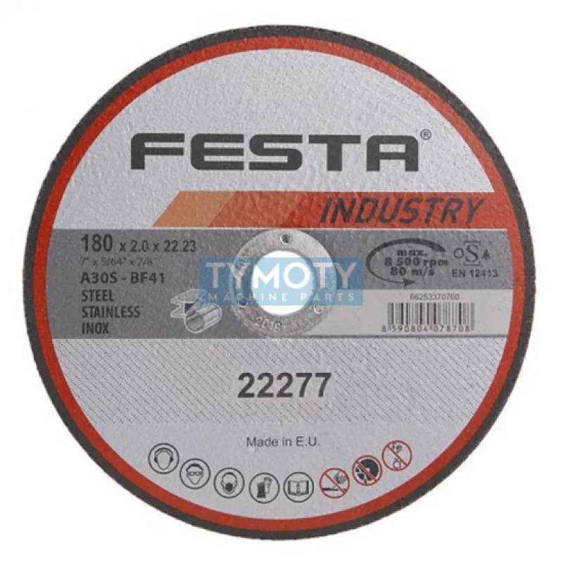 Rezný kotúč na kov 180x2,0x22,2 rovný INDUSTRY, FESTA 22277