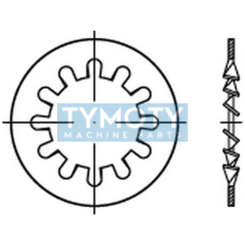 Podložka s vnútorným ozubením DIN 6797I M10 / 10,5 pozink