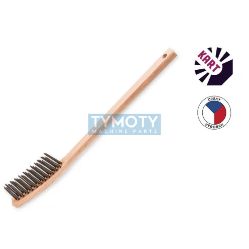 Kefa na radiátory s drevenou rukoväťou, 3-radový oceľový hladký drôt 0,30 mm/KART 1111061
