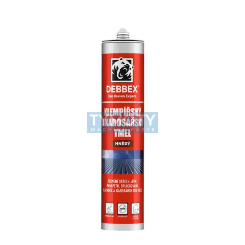 Den Braven Klampiarsky a karosársky tmel - 280 ml hnedá, kartuša _201024RL