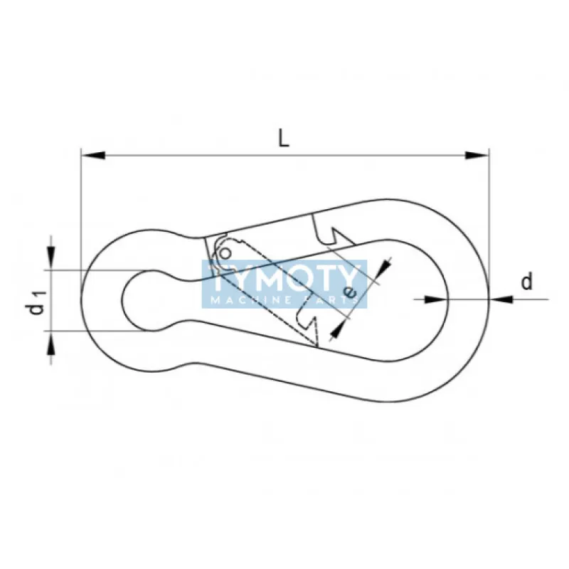 Karabína hasičská DIN 5299C 100x10 nerez A4