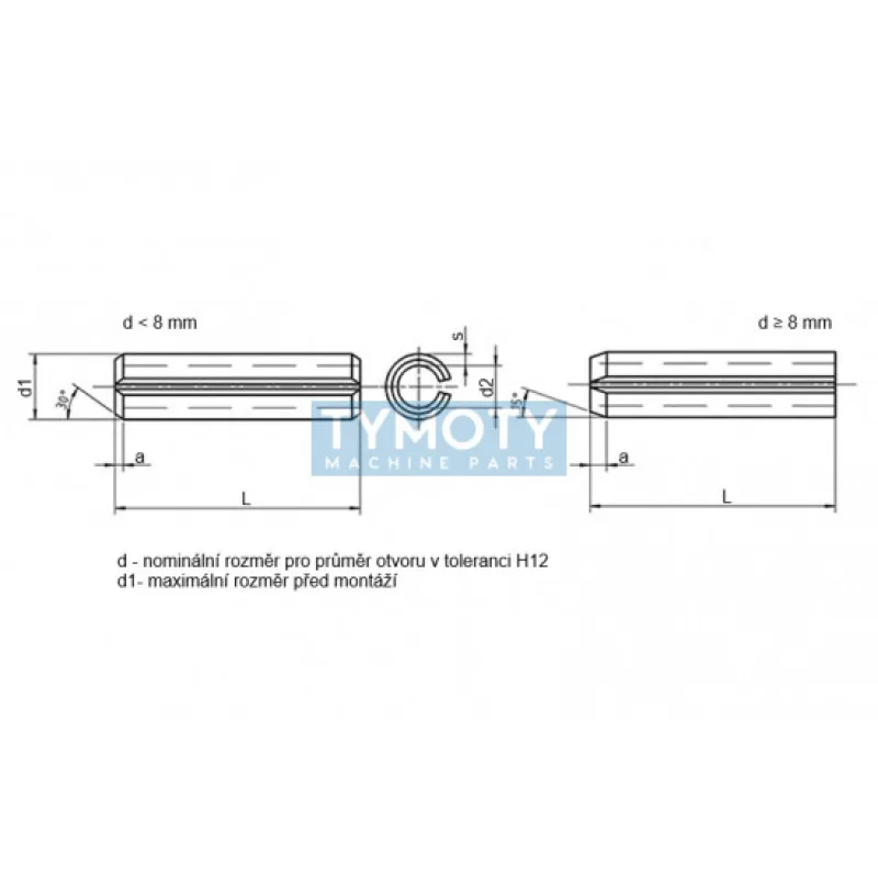 Kolík pružný DIN 1481-4x24