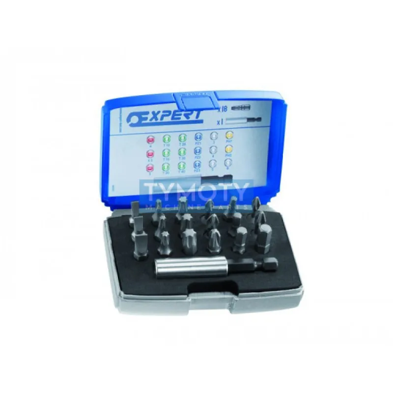 Súprava bitov 1/4", 19-dielna, TONA EXPERT, E113901T