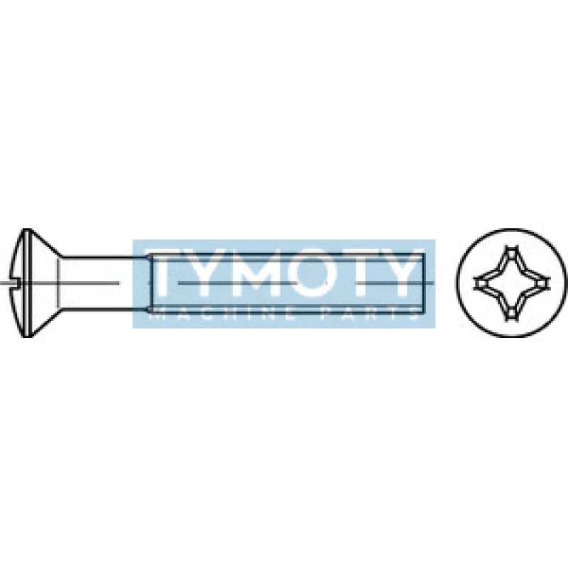 Skrutka šošovková hl.-kr.dr.phillips DIN 966 M5x16 pozink