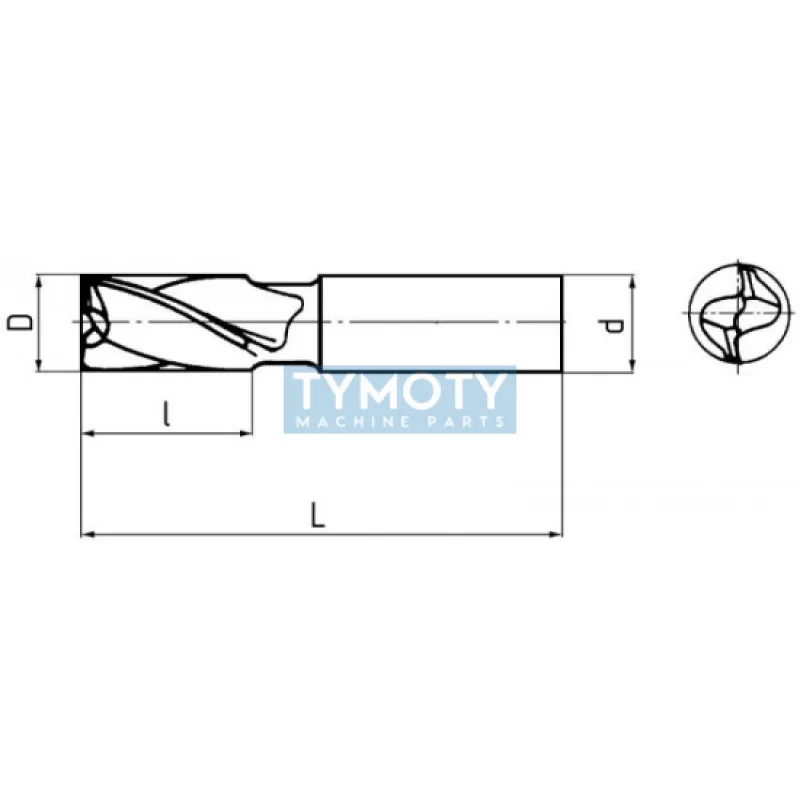 Fréza pre drážky pier krátka, súmerná, F240308, 13,7x16 mm