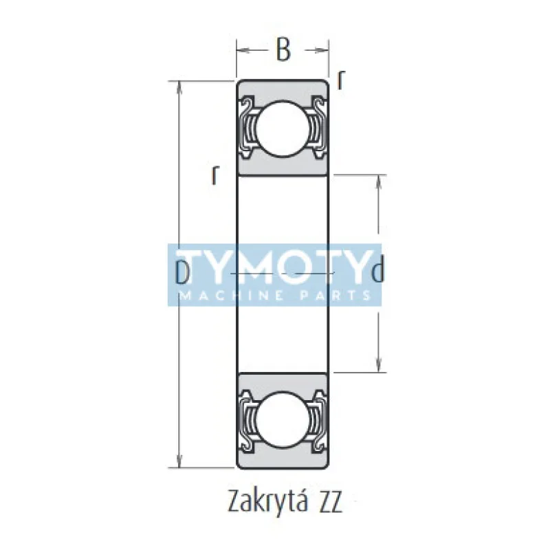 NSK 635 ZZ1MC3 (635-2Z) guľkové ložisko