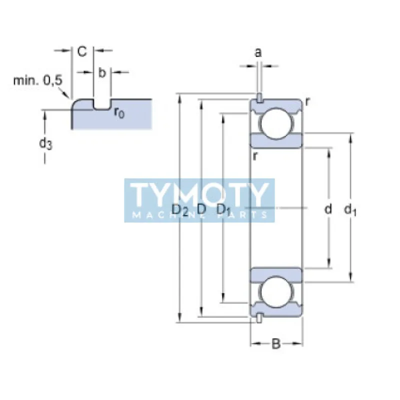 SKF 6004 NR guľkové ložisko