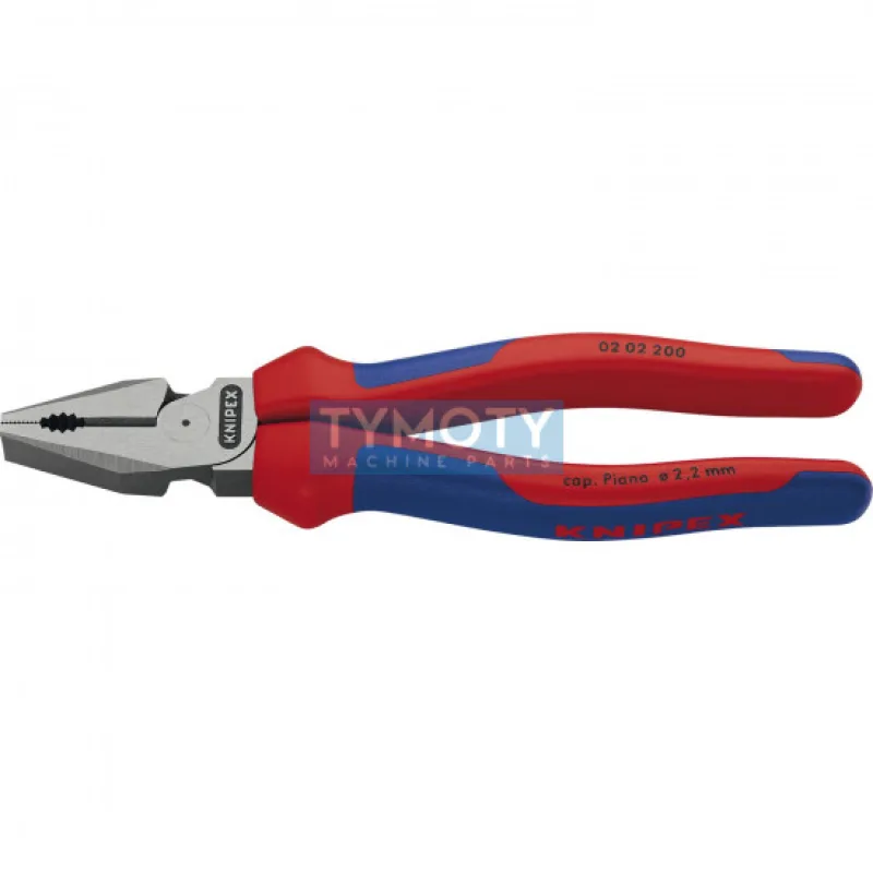 KNIPEX 02 02 200 Silové kombinované kliešte, viacsl. návleky, fosfátované na čierno / leštené, 200 mm