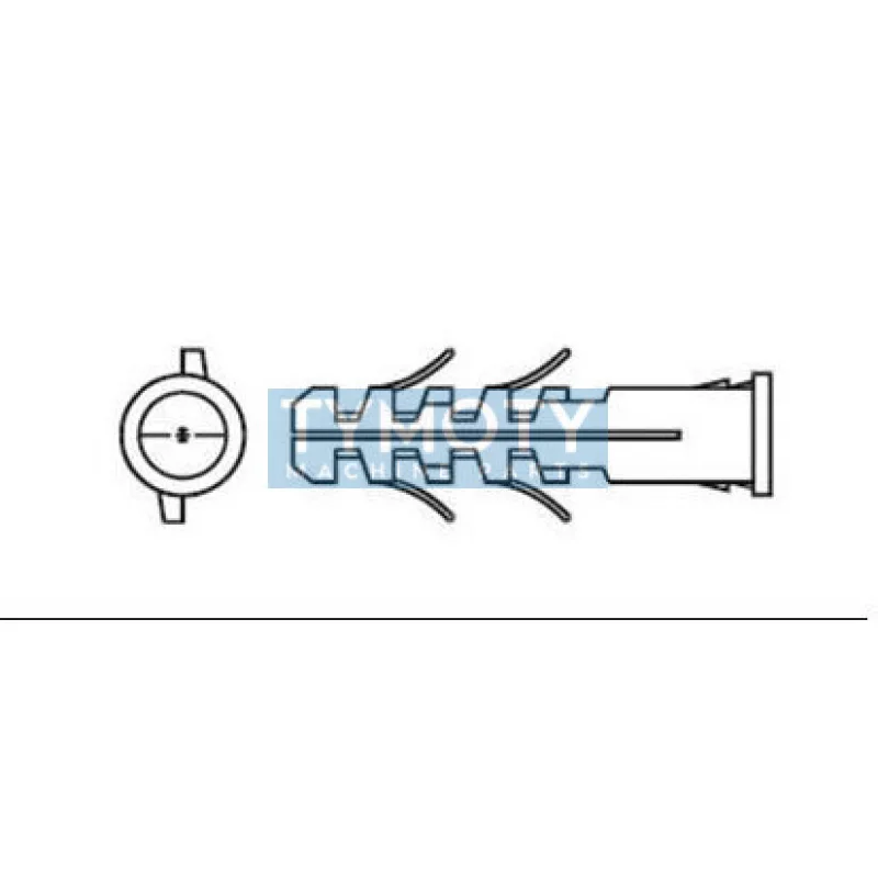 Hmoždinka štandardná s lemom nylonová UPA-L 8x40