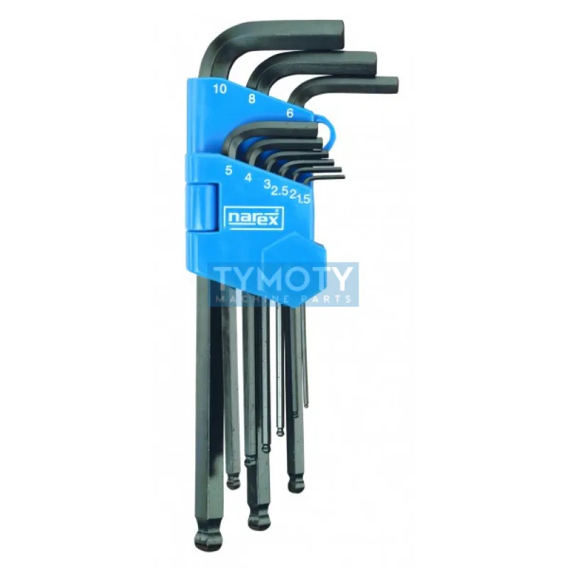 Sada zástrčných kľúčov šesťhranných s guľôčkou, 9dielna, 230710K.109-NAREX, SADA